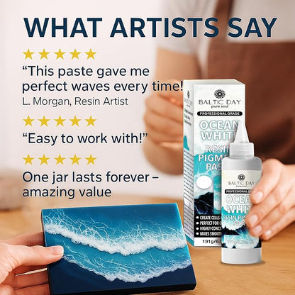 Ocean White Epoxy Resin Pigment Paste XL – High Concentration Dye - Image 7