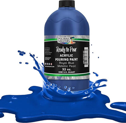 Pouring Masters Royal Blue Metallic Iridescent Pearl Ready to Pour Acrylic by USArtSupply