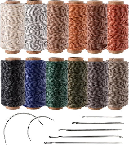 12 Classic Colors Round Waxed Thread, 0.8mm 35Yards Spool Polyester Wax Coated by Wearecommittedtohelpingpeoplecreatebeautifuluniqueandpersonalizedhandcraftedcreations