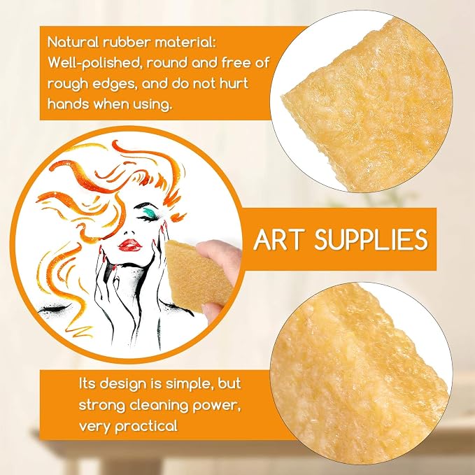 12 Pieces Glue Residue Pick up Eraser Rubber Cement Eraser Cleaning Rubber - Image 3