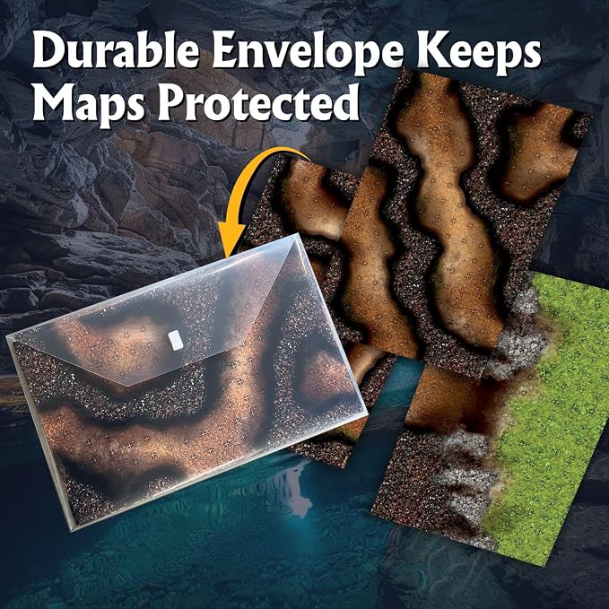 Arcknight The Winding Caverns Roleplaying Battlemaps; 16 Modular RPG Maps in 8 - Image 7