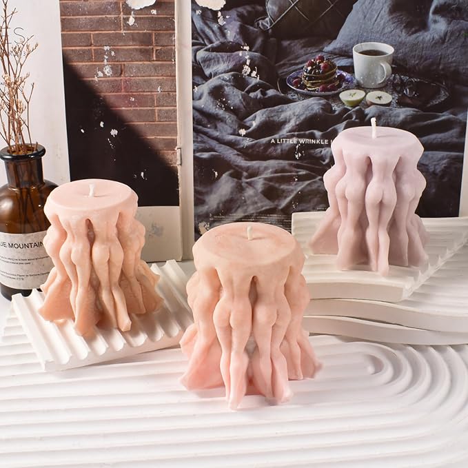 Cylinder Wave Rotation Body Soap Resin Casting Resin Making Molds Silicone Mold - Image 3