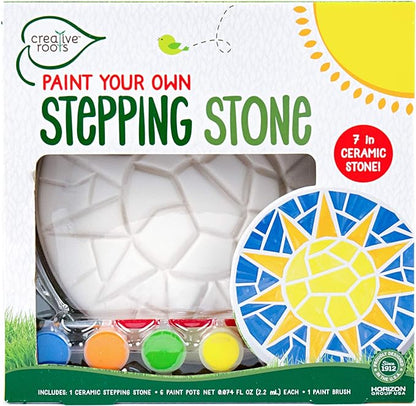 Creative Roots Mosaic Sun Stepping Stone Kit, Includes 7-Inch Ceramic Stepping by CreativeRoots