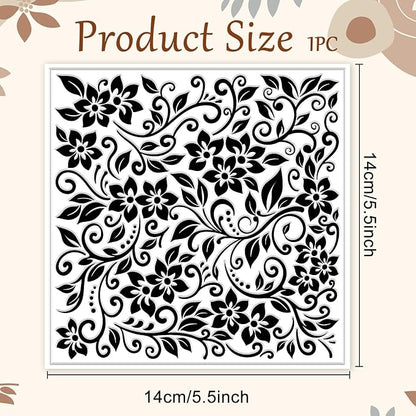 CHGCRAFT Vine Flower Polymer Clay Texture Sheets Single Seamless Plants Floral - Image 2