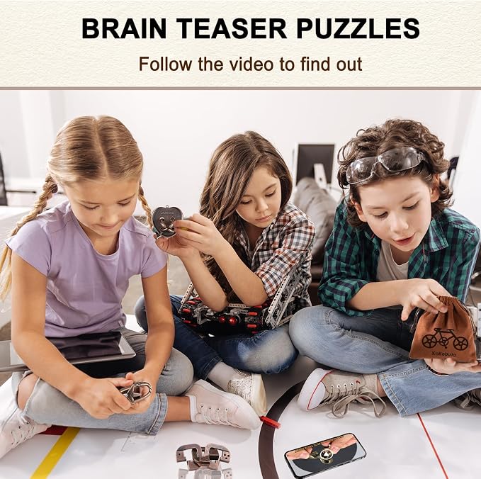 9pcs Metal Puzzle for Adult Disentanglement Puzzles Lock Puzzle Games Set Gift - Image 3