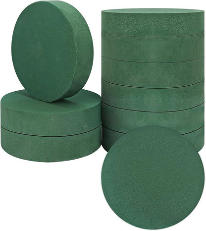 IHDYPPEW 10 PCS Floral Foam Blocks, 7 Inch Large Dry Round Green Floral Foam by IHDYPPEW