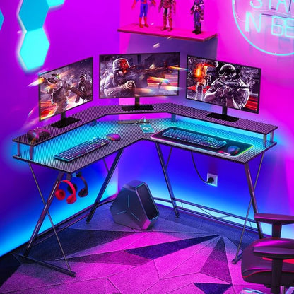 SEVEN WARRIOR L Shaped Gaming Desk - Image 2