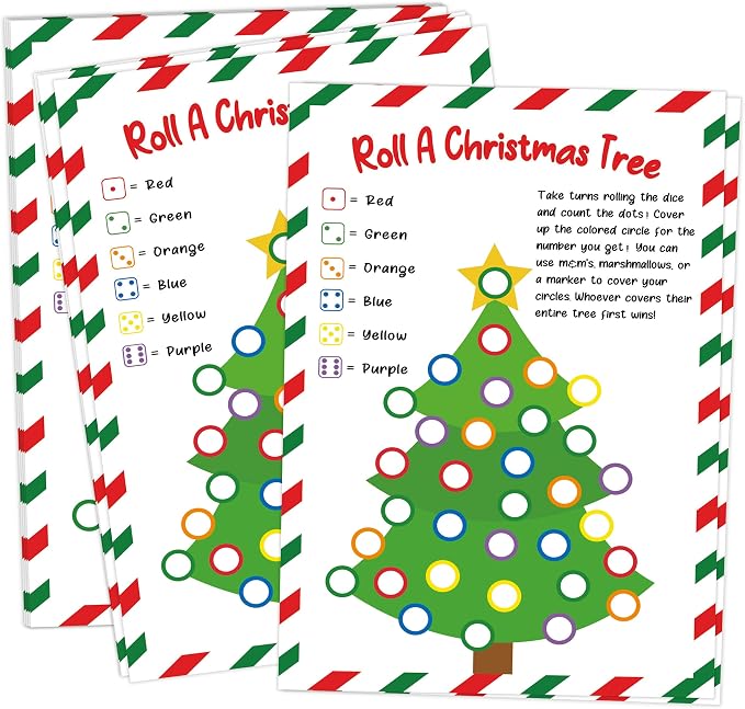 Roll A Christmas Tree Dice Game, Christmas Games by rorusio