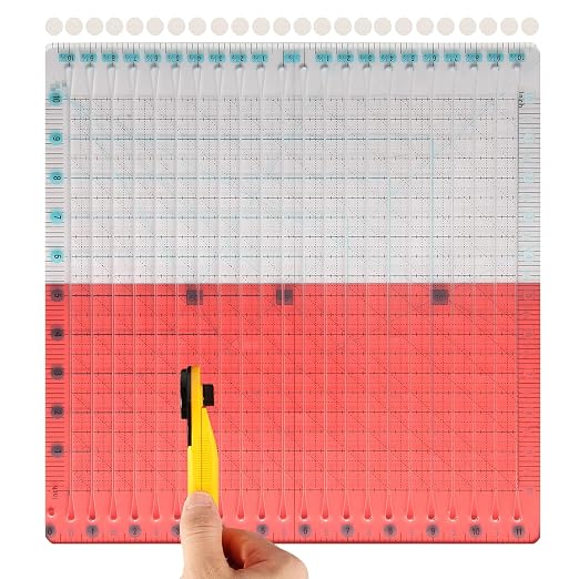 Acrylic Quilting Ruler 11.5" x 10.5" by Unknown