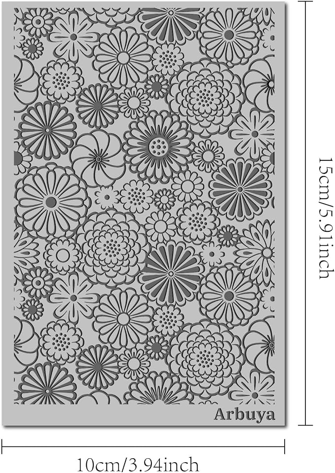Arbuya Polymer Clay Blossom Flowers Texture Sheets - Image 2