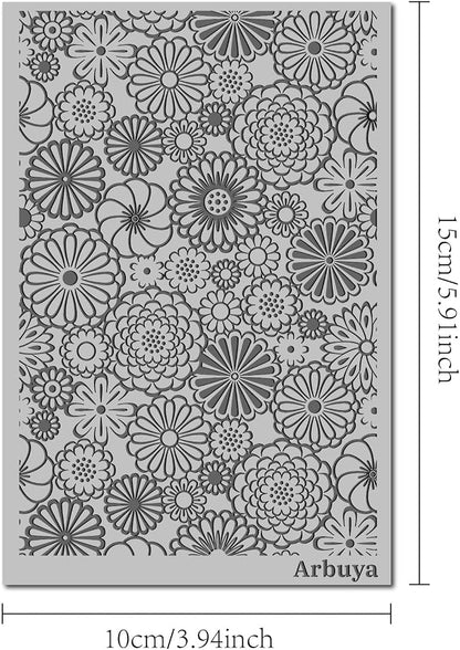 Arbuya Polymer Clay Blossom Flowers Texture Sheets - Image 2