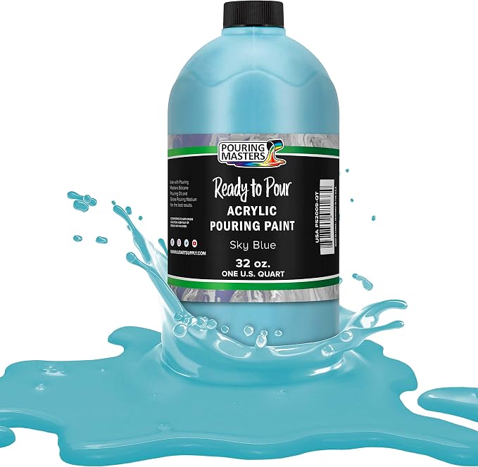 POURING MASTERS Sky Blue Acrylic Ready to Pour Pouring Paint by Pouring+Masters