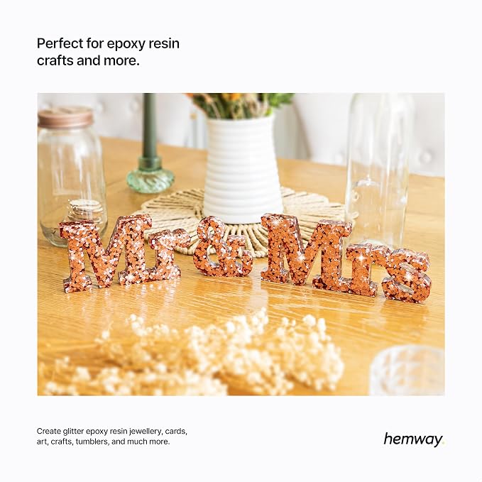 Hemway Glitter for Resin 100g Rose Gold Metallic Crystals for Epoxy Craft Super - Image 4
