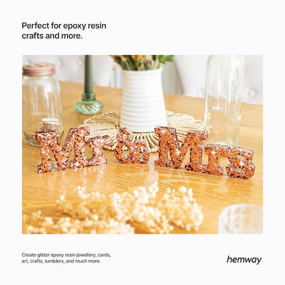 Hemway Glitter for Resin 100g Rose Gold Metallic Crystals for Epoxy Craft Super - Image 4