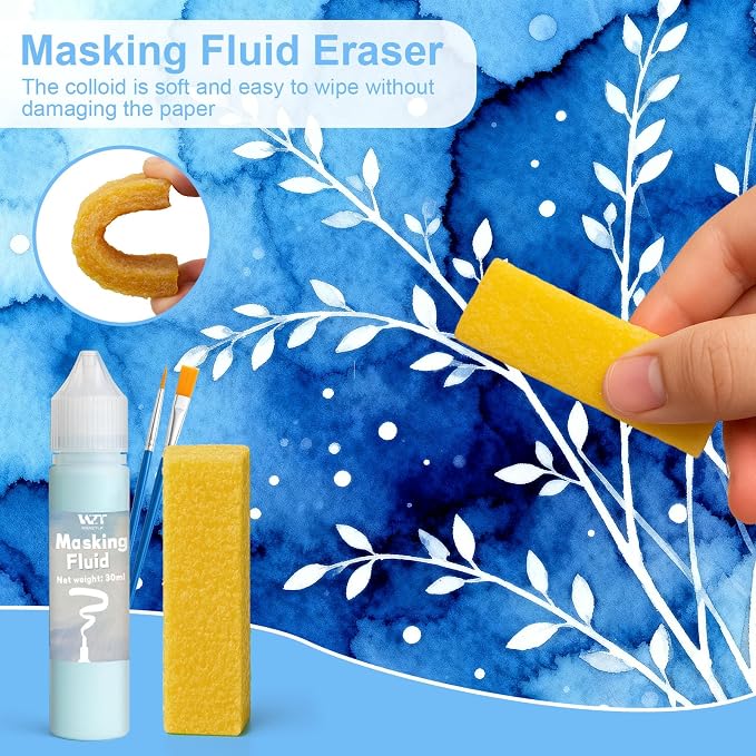 Masking Fluid for Watercolor Painting, 30ml Watercolor Masking Fluid - Image 8