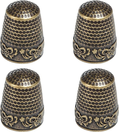 J.CARP 4Pcs Sewing Thimble, Copper Color Sewing Thimble Finger Protector by JCARP