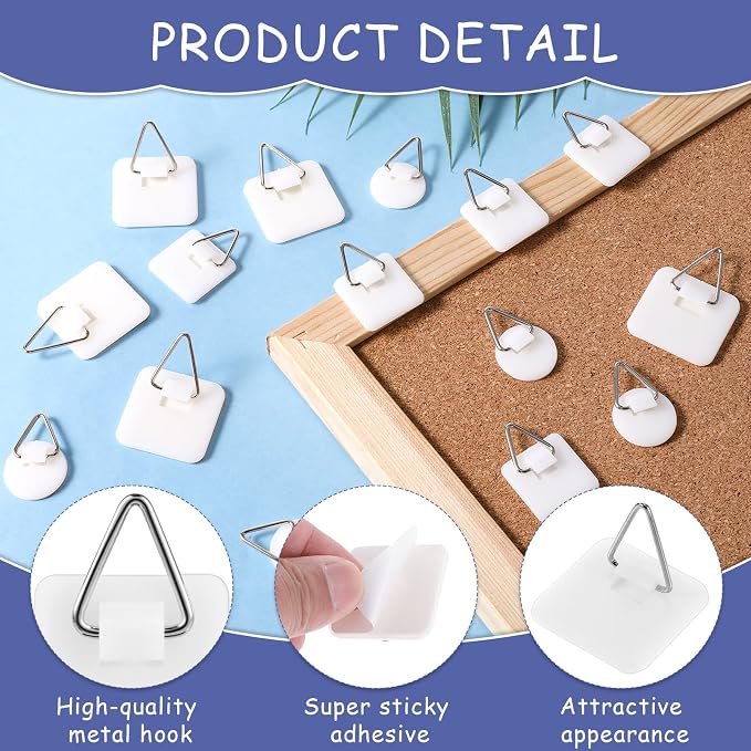 simarro 15PCS Adhesive Picture Hanger, Picture Hanging Hooks Without Nails - Image 3