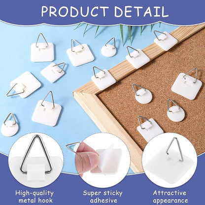 simarro 15PCS Adhesive Picture Hanger, Picture Hanging Hooks Without Nails - Image 3