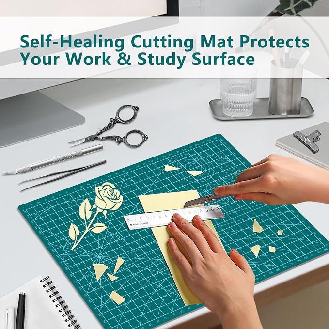 Cutting Mat 8in6in Self Healing Cutting Mat Size Double Sided 5-Ply Rotary - Image 6