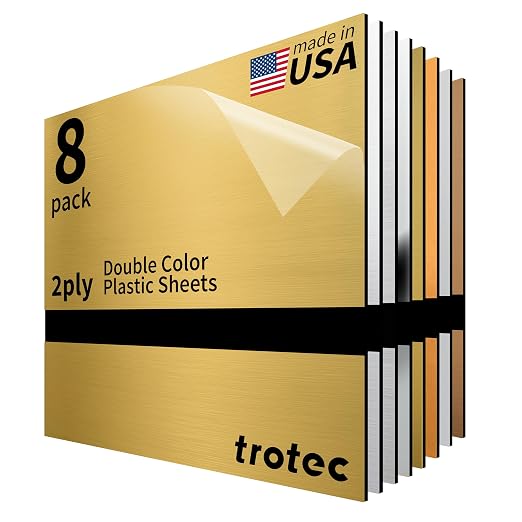 Trotec | Metallic Looking Acrylic Sheet | 12"x12"x1/16, Name Plate | USA Made by TrotecEngravingSupplies