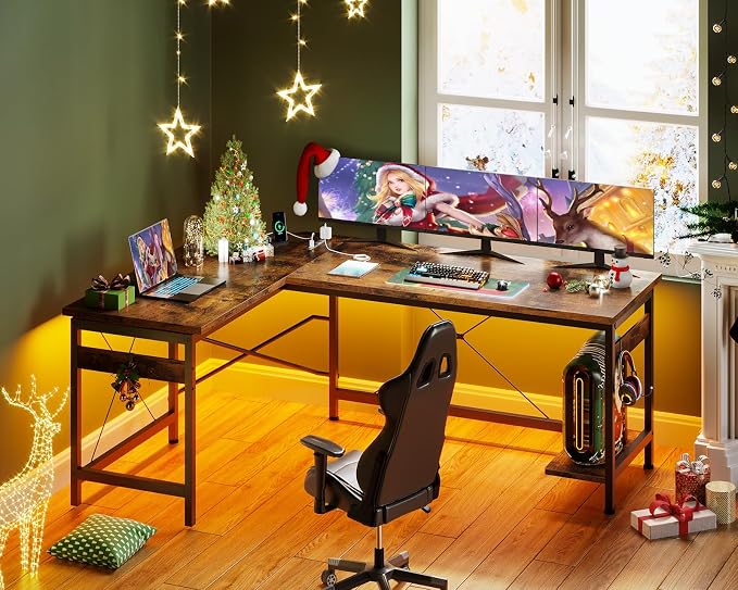 Coleshome 59" L Shaped Gaming Desk - Image 8