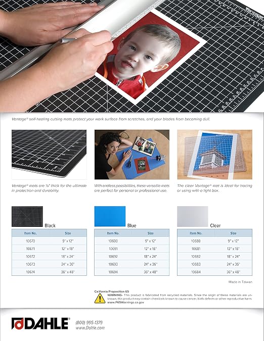 Dahle Vantage 10670 Premium Self-Healing Cutting Mat, 1/2" Grid, 5 Layers - Image 6