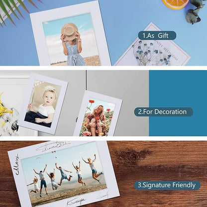 Somime 10 Pack White Photo Mats 11x14 - Image 3