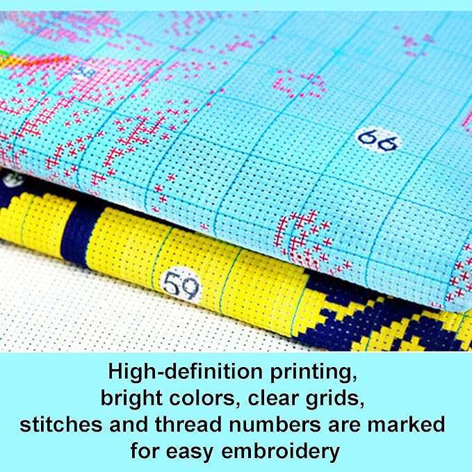51buyoutgo 11CT Stamped Cross Stitch Kits - Image 5