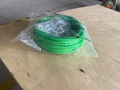 100 Ft Turnbuckles for Cables Wire, 3/16" Green PVC Coated Wire Rope Kit - Image 13