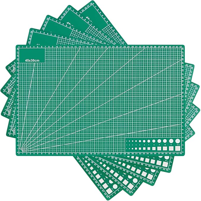 5 PCS Self Healing Cutting Mat 12" x 18": Sewing Rotary Cutting Mat by Unknown