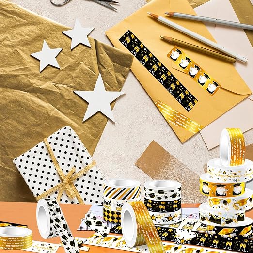 12 Rolls Graduation Washi Tape Set - Image 4