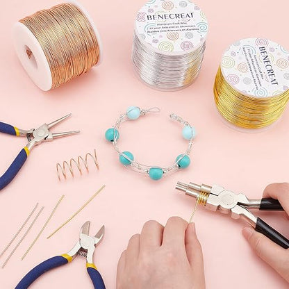 BENECREAT 18 Gauge Jewelry Craft Aluminum Wire 492 Feet Bendable Metal - Image 5