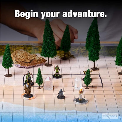 TIDYBOSS d&d Starter Set | 2 X Double Sides 4 Terrains 24x 36 Game Grid Mat | - Image 7