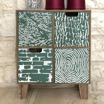 8 Pieces Abstract Geometry Texture Brick Stencils - Image 6