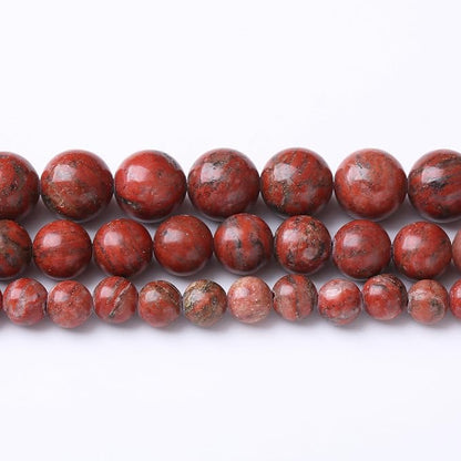 90PCS 4MM Red Seasame Jasper Natural Gemstone Round Stone Beads - Image 2