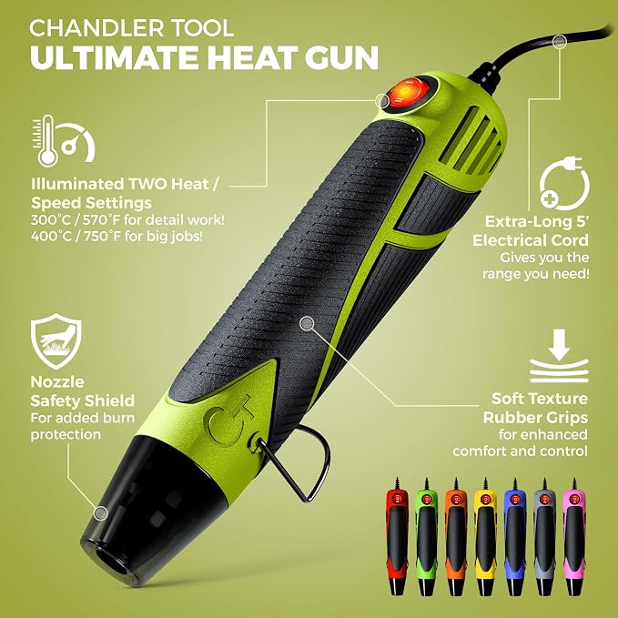 Heat Gun for Crafting, Mini Dual Temp Hot Air Gun Tool for Epoxy Resin - Image 2