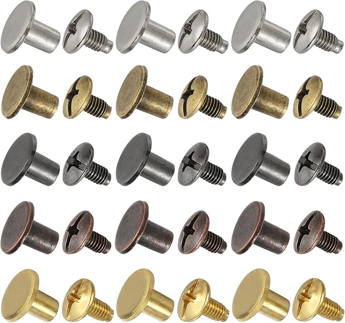 YORANYO 150 Sets 8MM Chicago Screws Leather Rivets - Image 5