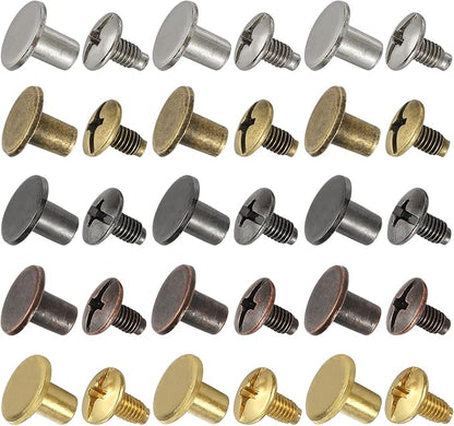 YORANYO 150 Sets 8MM Chicago Screws Leather Rivets - Image 5