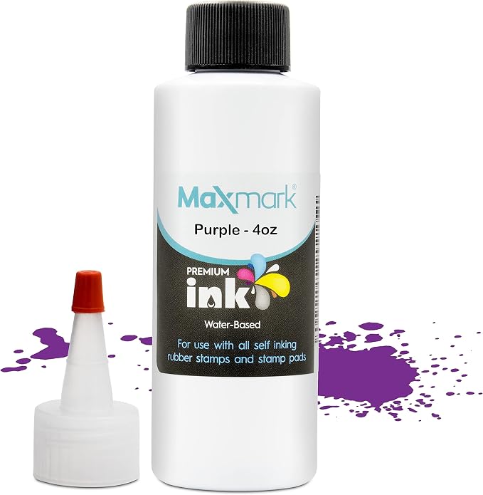 MaxMark Premium Refill Ink for self Inking Stamps and Stamp Pads by Maxmark
