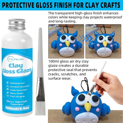 CALPALMY 100ml Gloss Air Dry Clay Glaze - Image 2