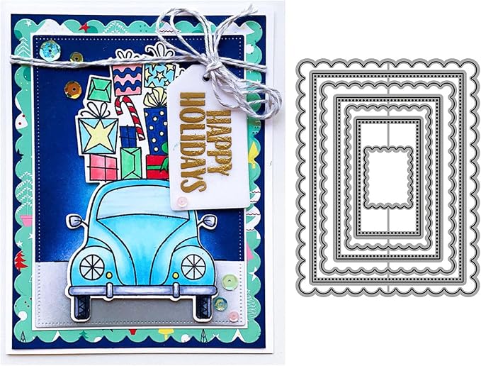 Cutting Dies Metal Stencils Scrapbooking Tools Flowers Lace Frame DIY Embossing - Image 2
