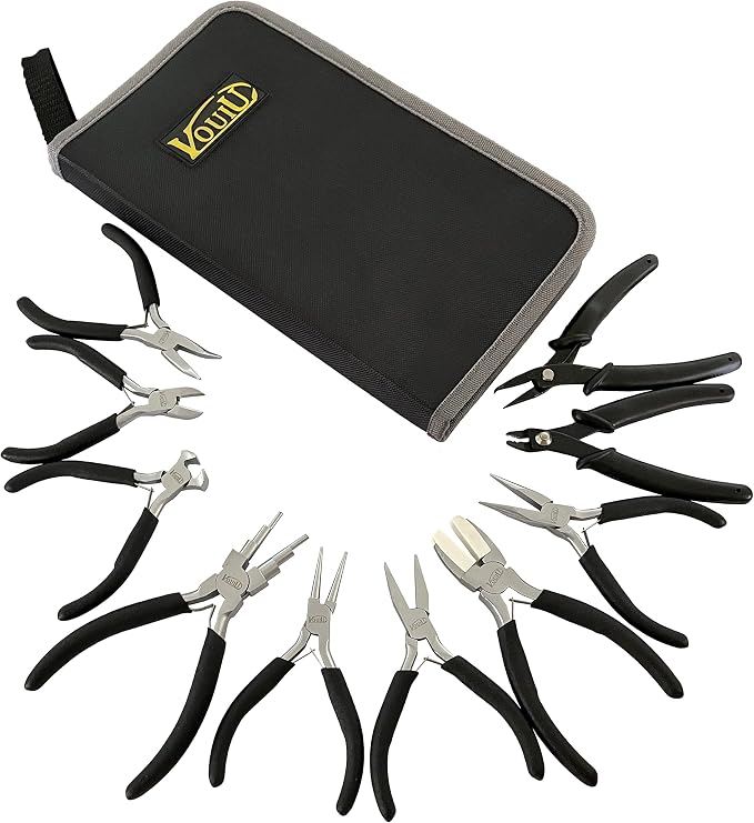 10-Piece Jewelry Pliers Set Jewelry Making Tools by vouiu