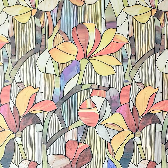 Window Privacy Film, Frosted Glass Decorative Static Cling, Removable Sun - Image 2