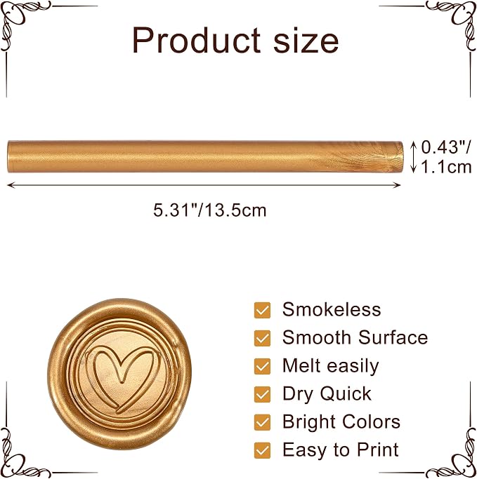Yoption 15 Pieces Antique Gold Glue Gun Sealing Wax Sticks - Image 3