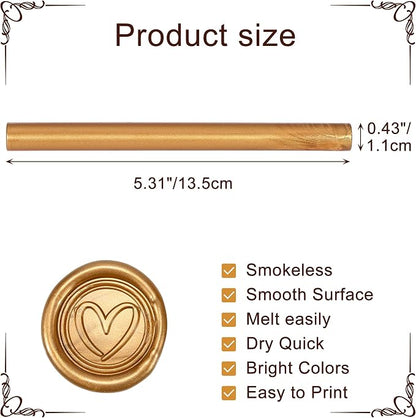 Yoption 15 Pieces Antique Gold Glue Gun Sealing Wax Sticks - Image 3