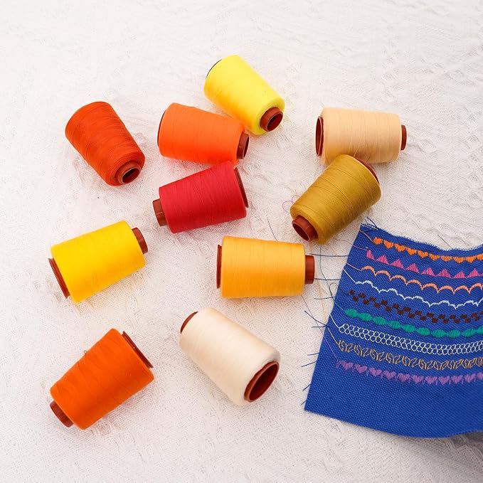 10 Pcs Sewing Thread, All Purpose Sewing Thread, 10 Spools Assorted Colors Each - Image 5