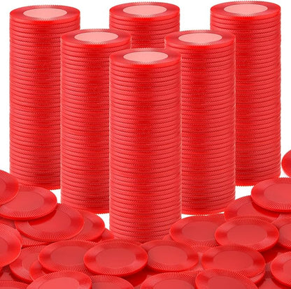 Coopay 1000 Pieces Plastic Poker Chips, Bingo Chips Bulk Learning Counters by Coopay