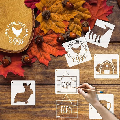 Small Stencils for Painting on Wood Reusable, 3 Inch Reusable Stencil for Craft - Image 3