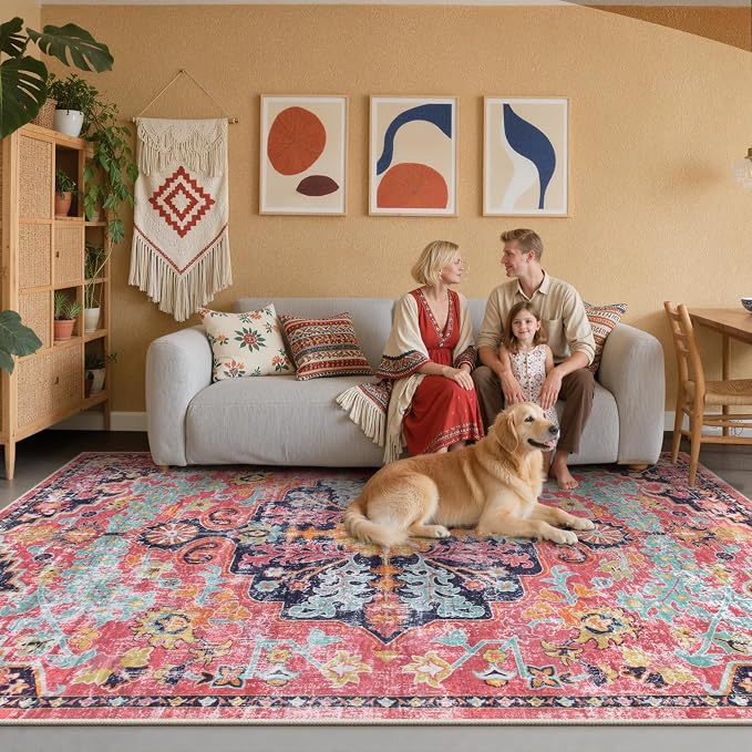 Lahome 8x10 Area Rugs for Living Room, Washable Rugs for Bedroom Aesthetic - Image 2