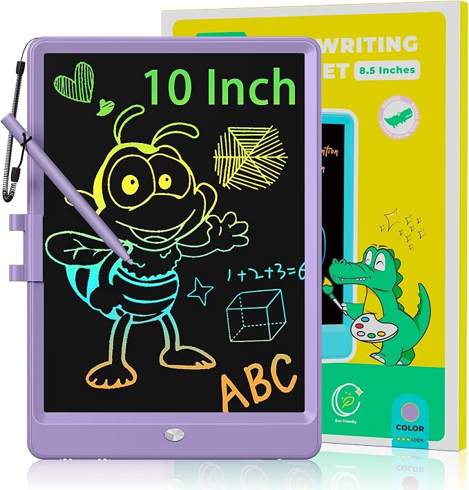 KOKODI LCD Writing Tablet, 10 Inch Colorful Toddler Doodle Board Drawing Tablet - Image 9